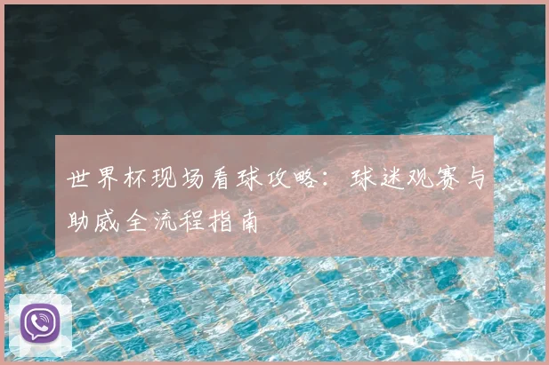 世界杯现场看球攻略:球迷观赛与助威全流程指南