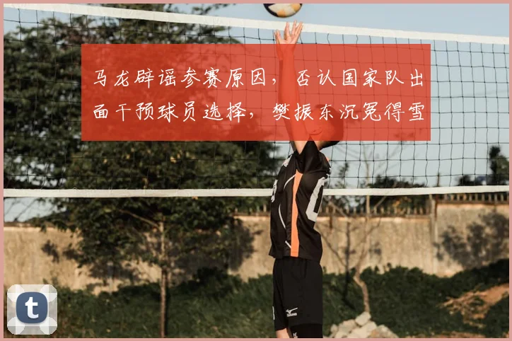 马龙辟谣参赛原因,否认国家队出面干预球员选择,樊振东沉冤得雪